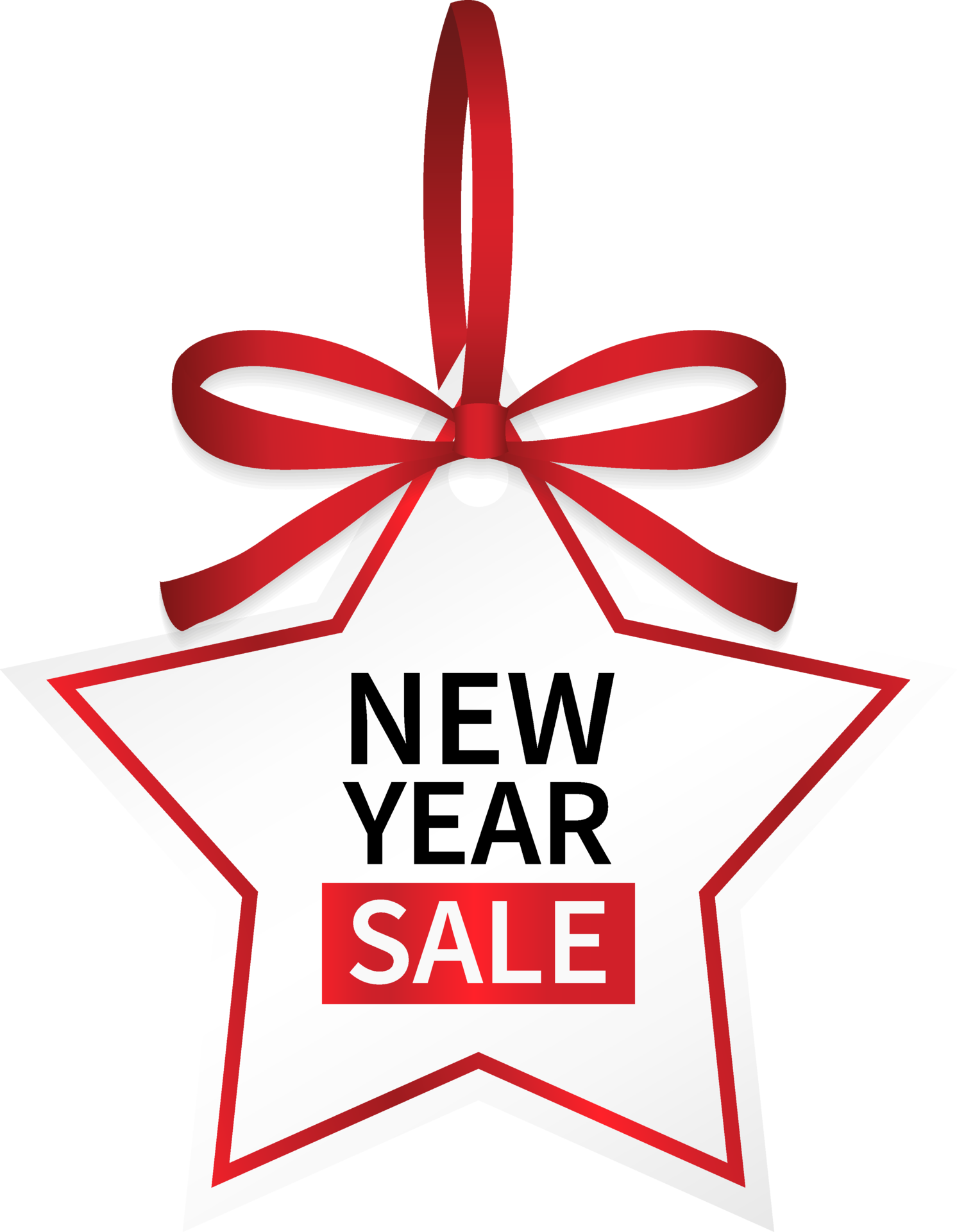 Isolate New Year Sale Star Price Tag With Red Ribbon 13928931 PNG isolate-new-year-sale-star-price-tag-with-red-ribbon-13928931-png