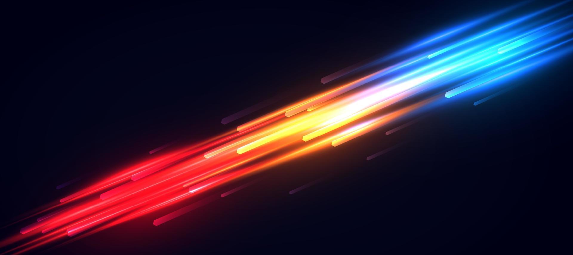 Fondo de tecnología abstracta con luz de neón de movimiento vector