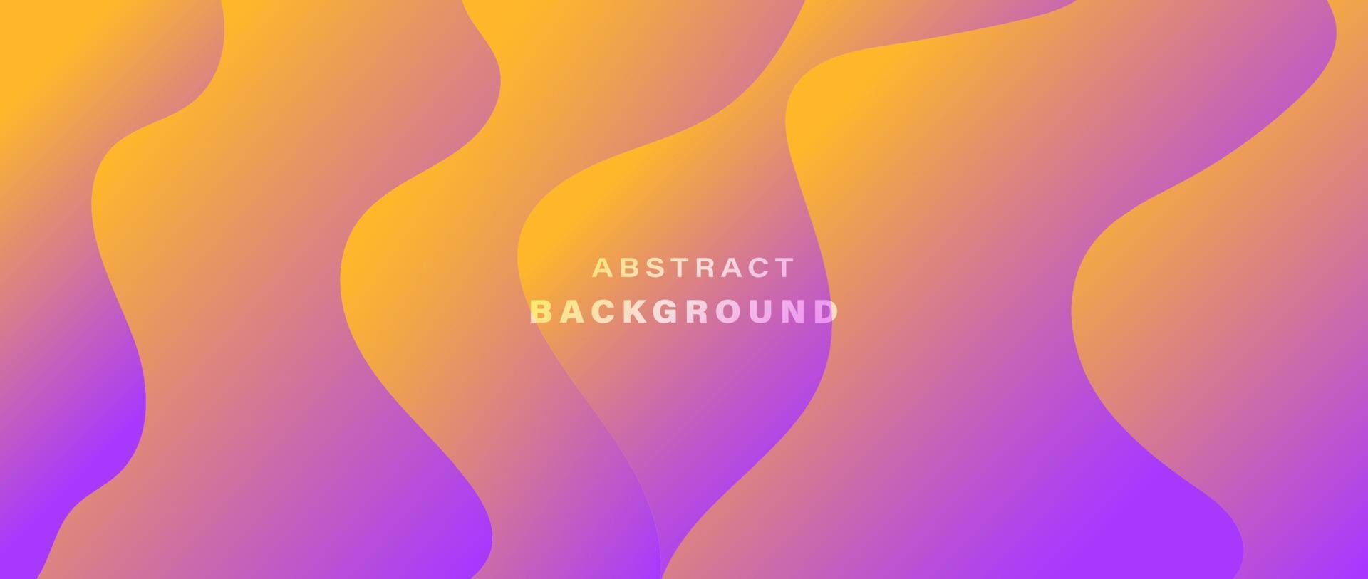Gradient background with dynamic wavy shapes. Vector illustration.