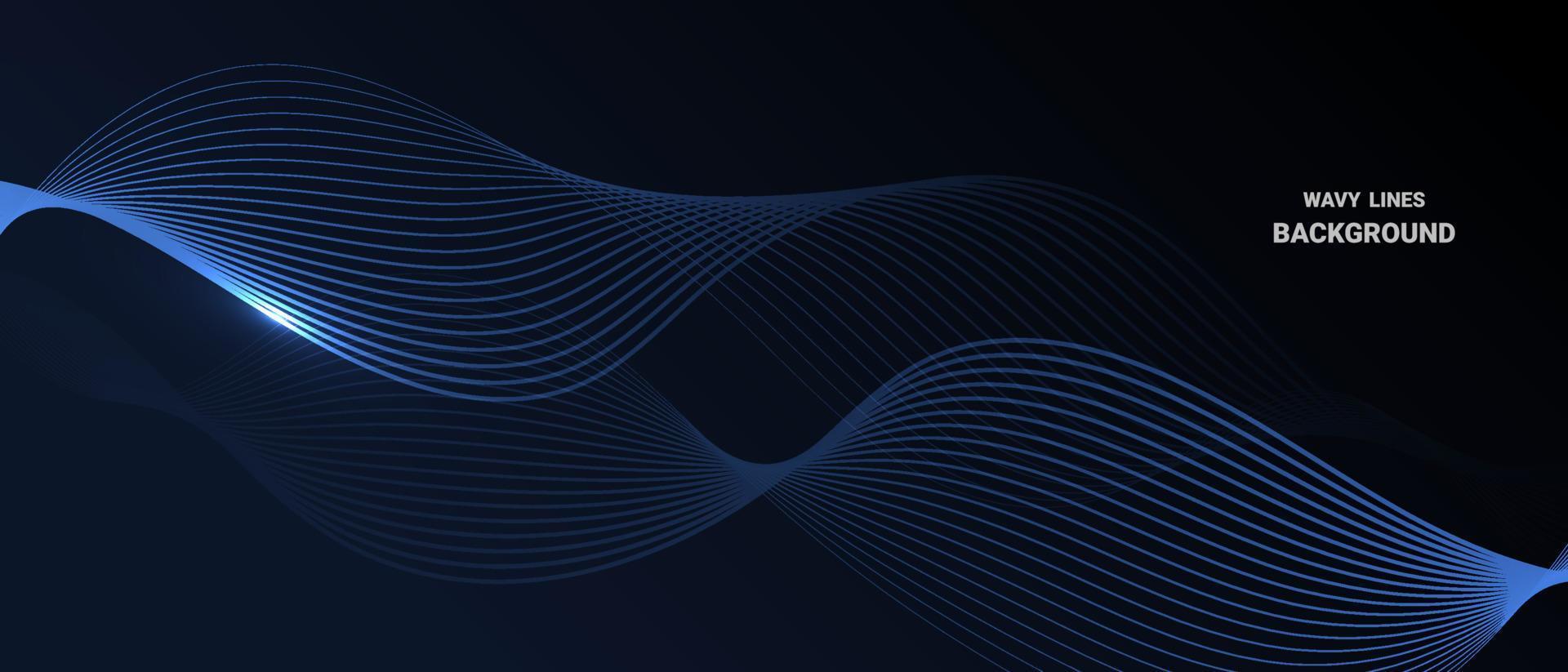 fondo abstracto azul con líneas onduladas vector