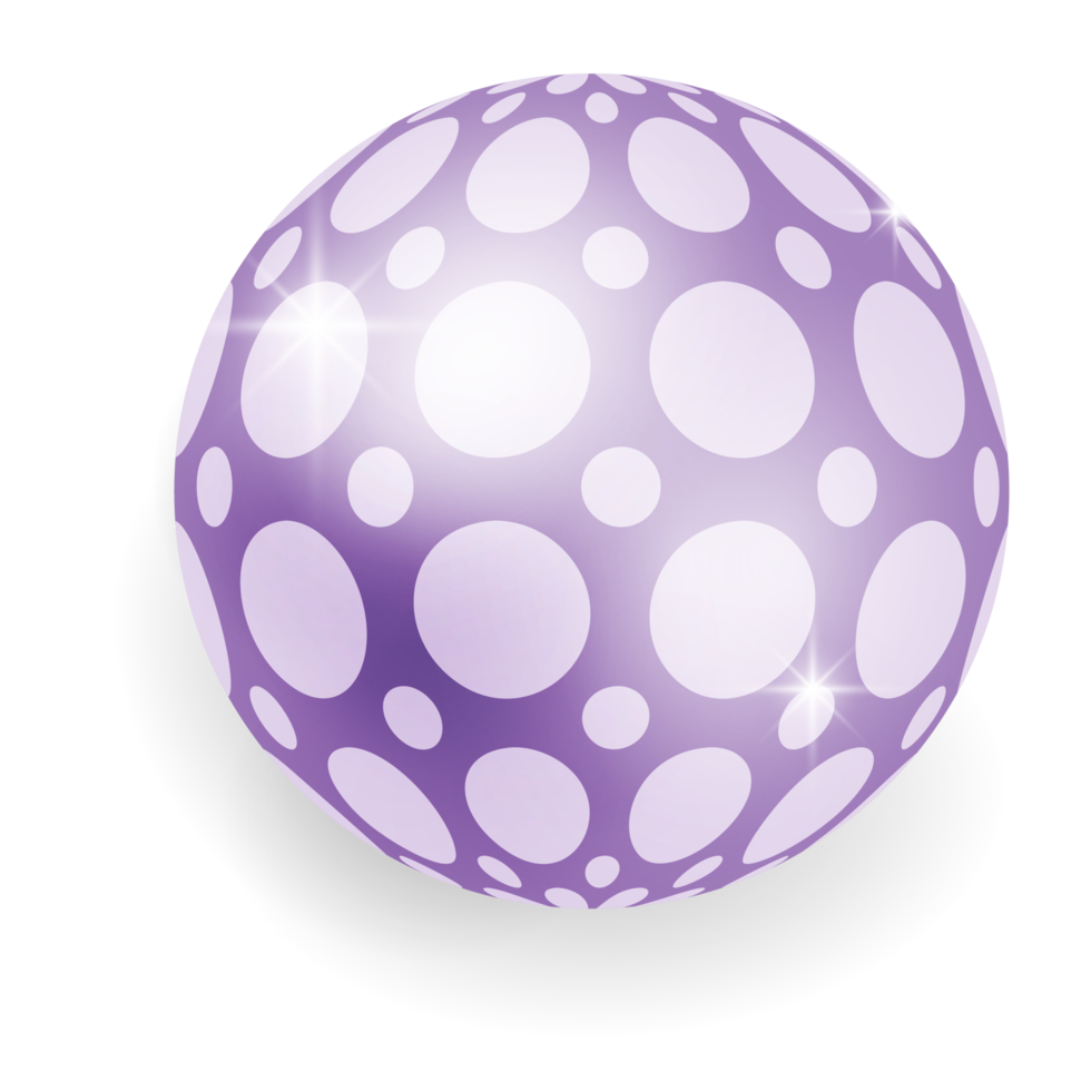 bola de navidad violeta metalizada. png