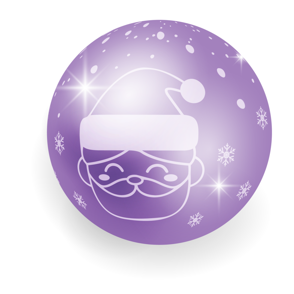 Metallic Purple Christmas Ball. png