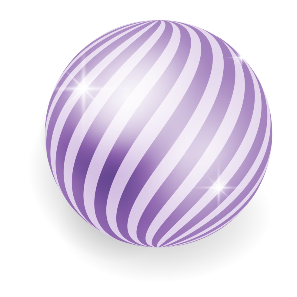 Metallic Purple Christmas Ball. png