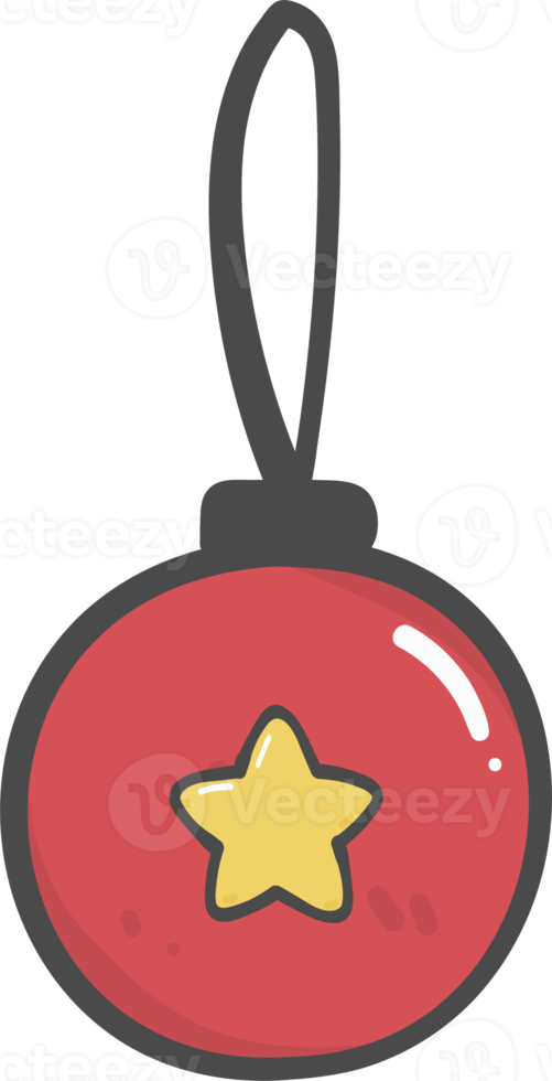 niedliche weihnachtskugel ornament ball dekoration cartoon gekritzel handzeichnung png