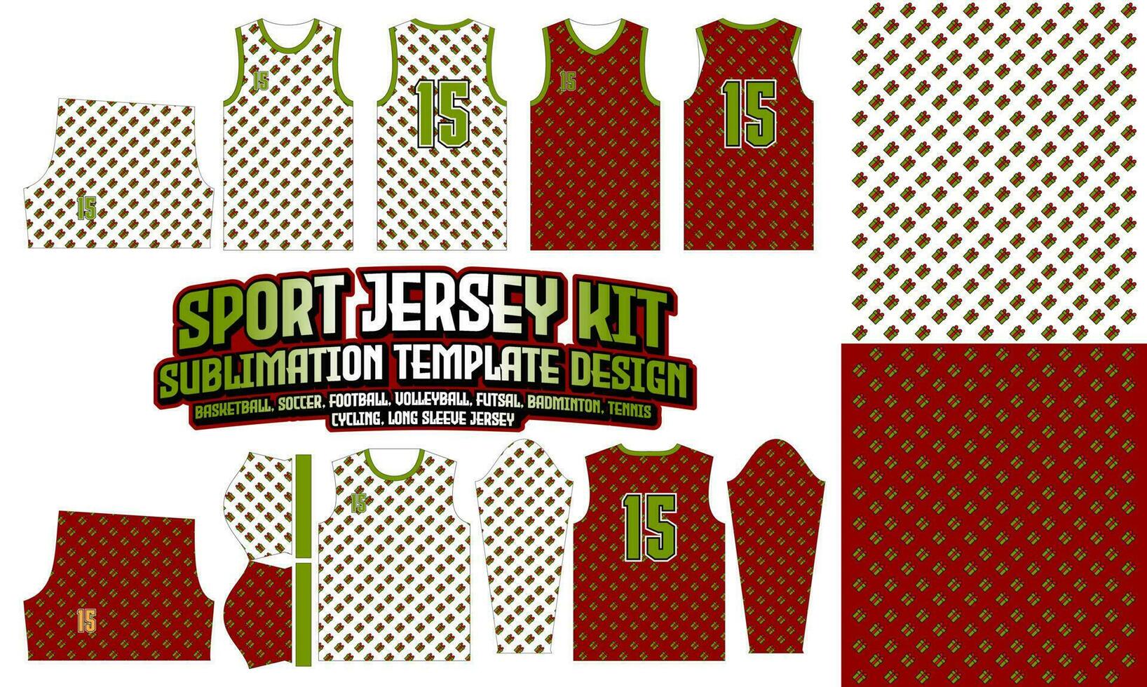 jersey ropa deportiva sublimación patrón de navidad diseño 228 para fútbol fútbol e-sport baloncesto voleibol bádminton futsal camiseta vector