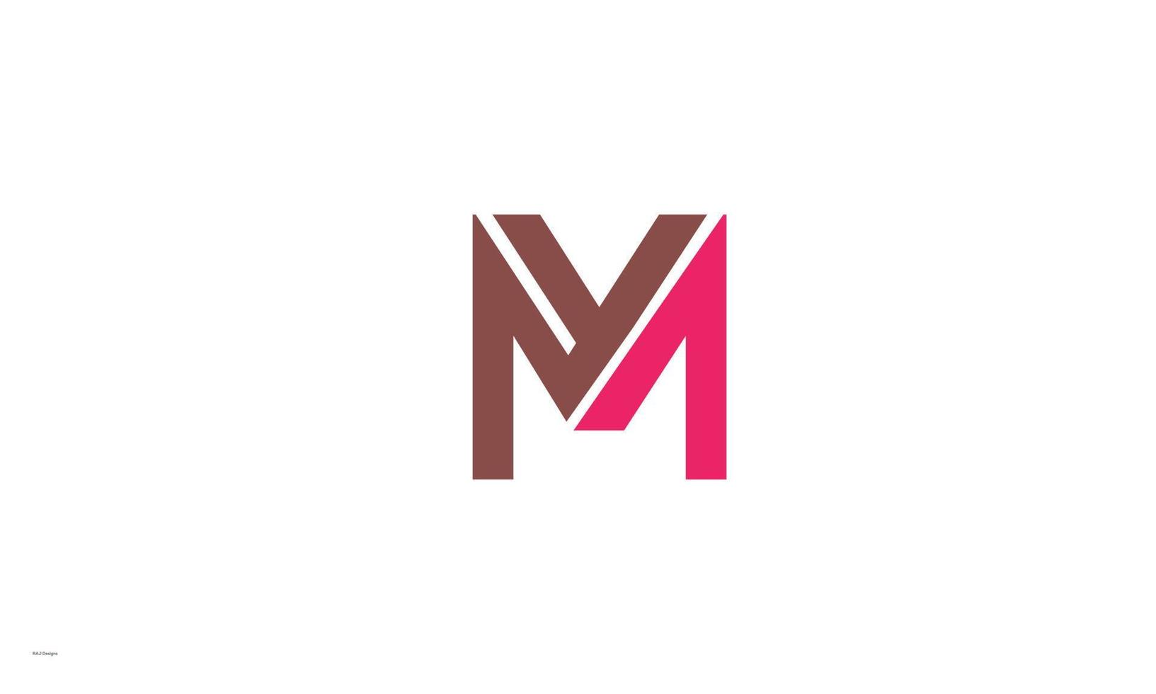 alfabeto letras iniciales monograma logo ym, my, y y m vector