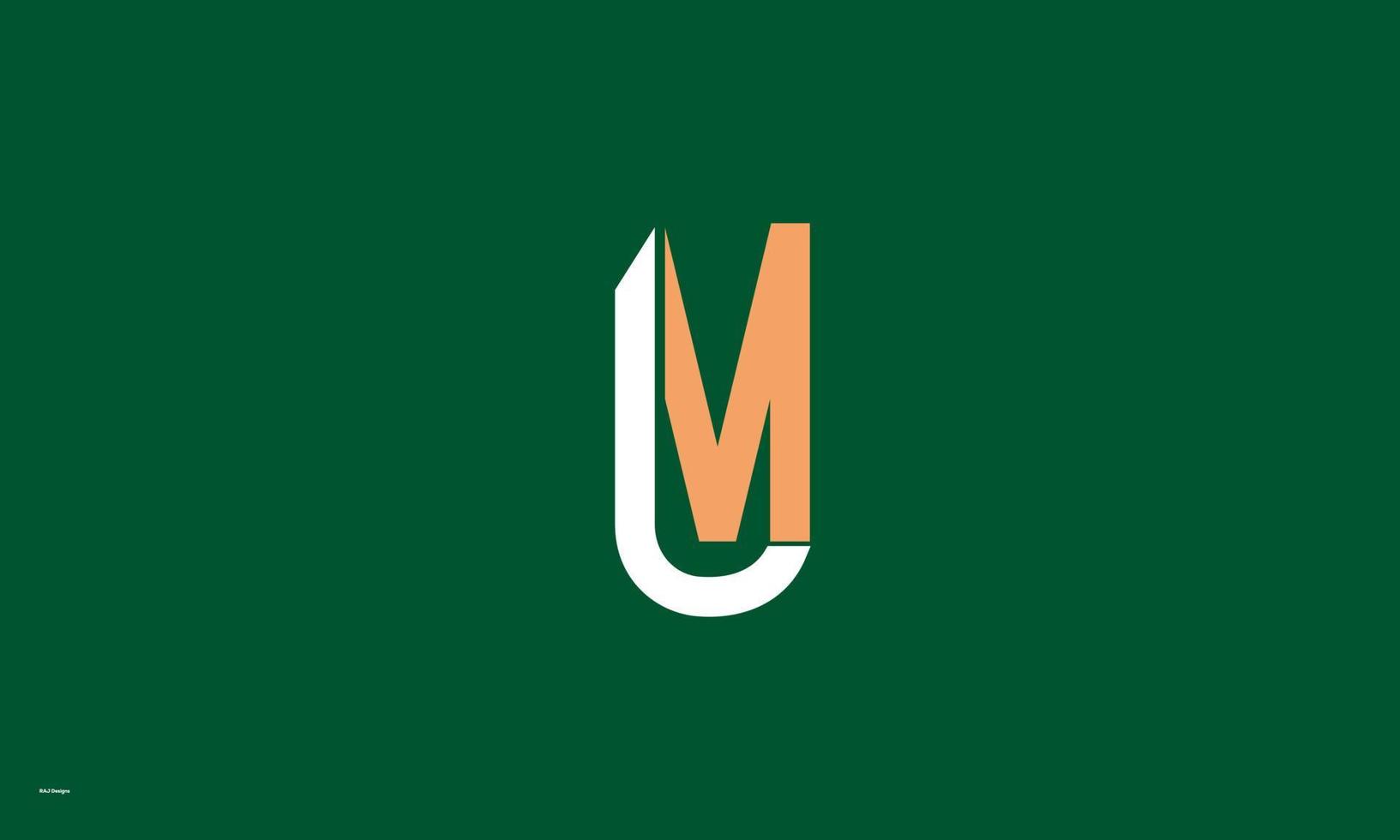 Alphabet letters Initials Monogram logo UM, MU, U and M vector