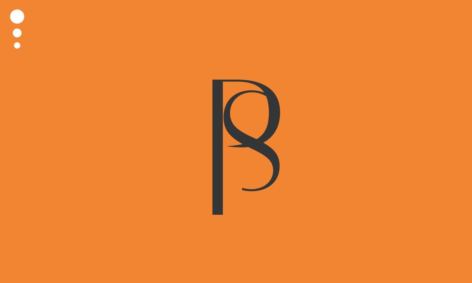 Alphabet letters Initials Monogram logo PS, SP, P and S vector