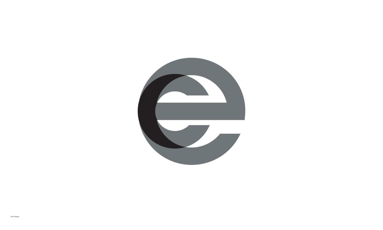 Alphabet letters Initials Monogram logo CE, EC, C and E vector