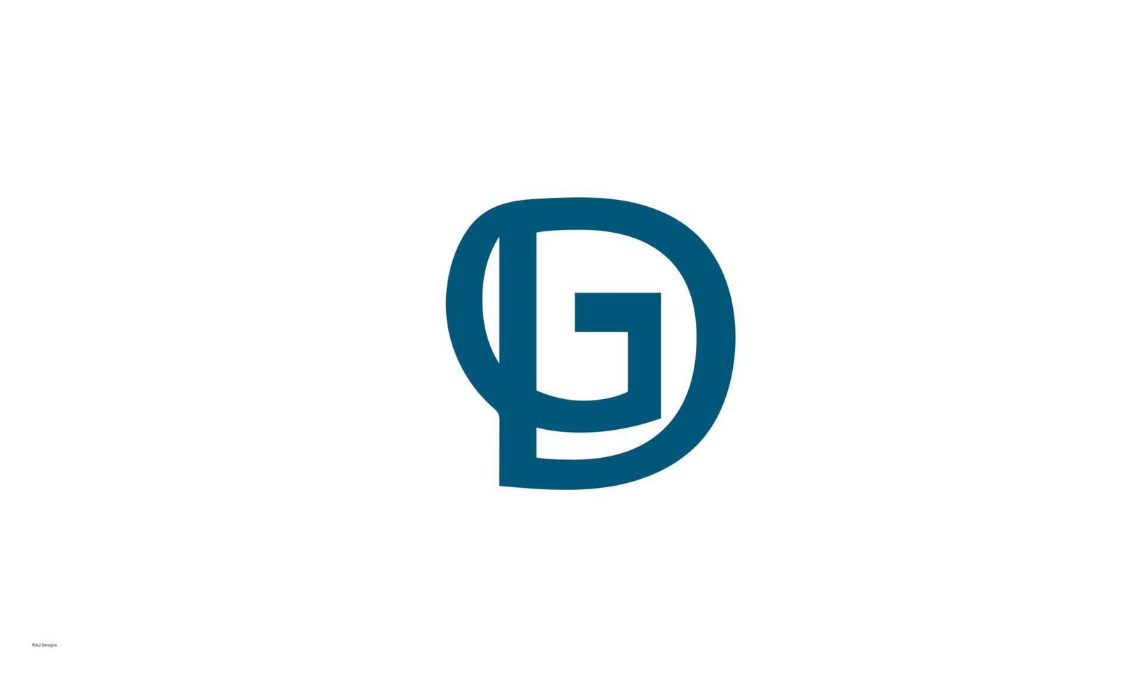 Alphabet letters Initials Monogram logo GD, DG, G and D vector