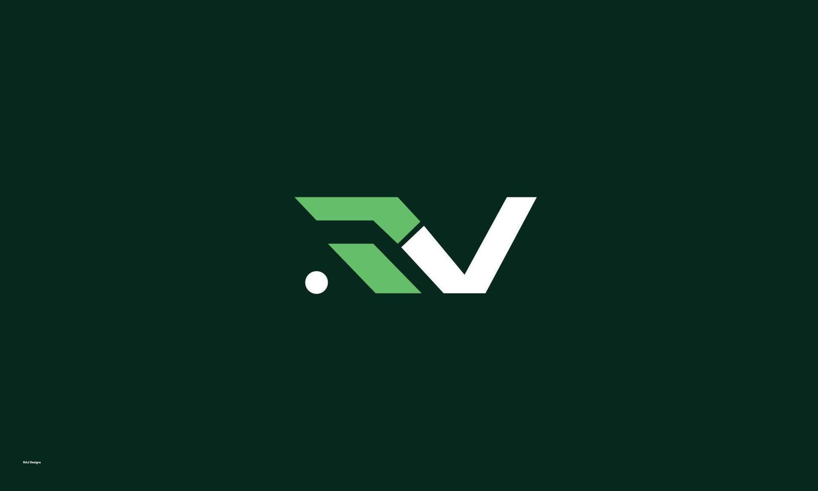 Alphabet letters Initials Monogram logo RV, VR, R and V vector