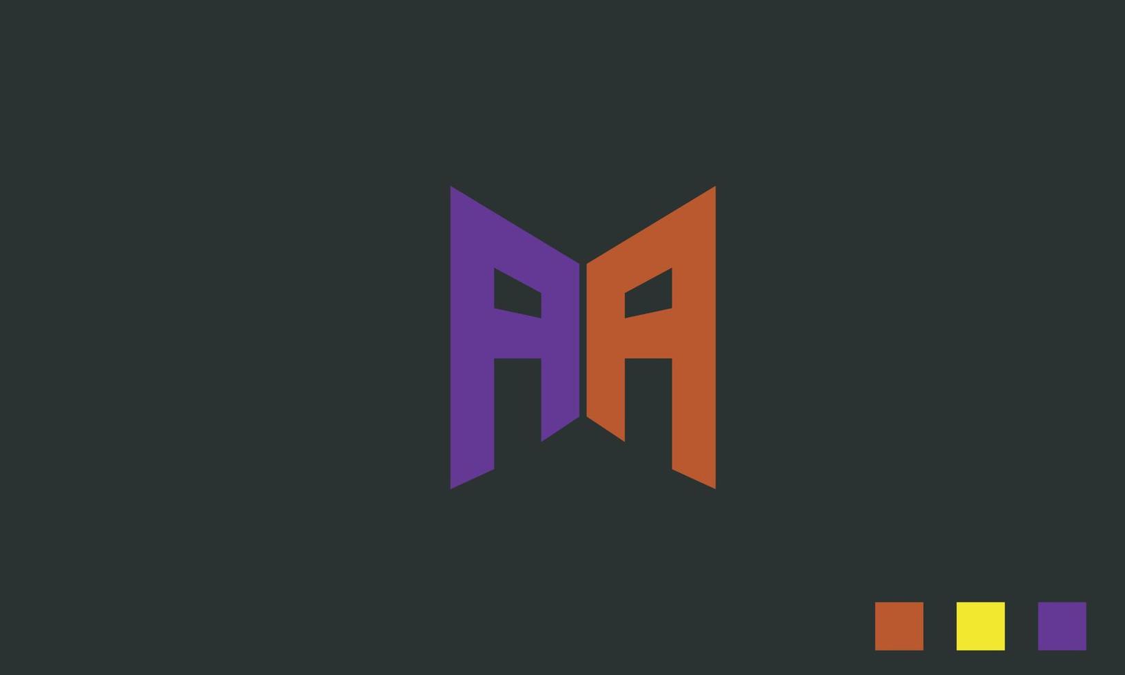 letras del alfabeto iniciales monograma logo aa, a y a vector