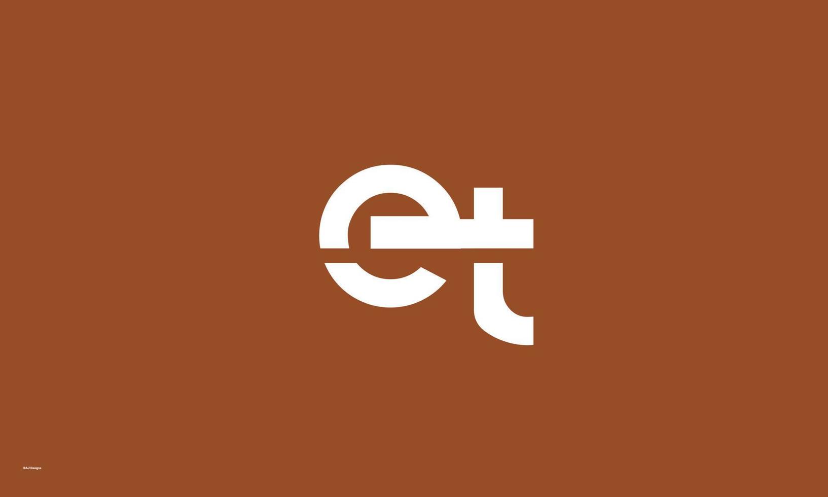 Alphabet letters Initials Monogram logo ET, TE, E and T vector