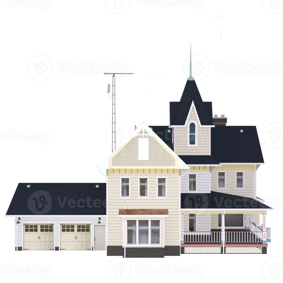 beau bâtiment de maison rendu 3d png