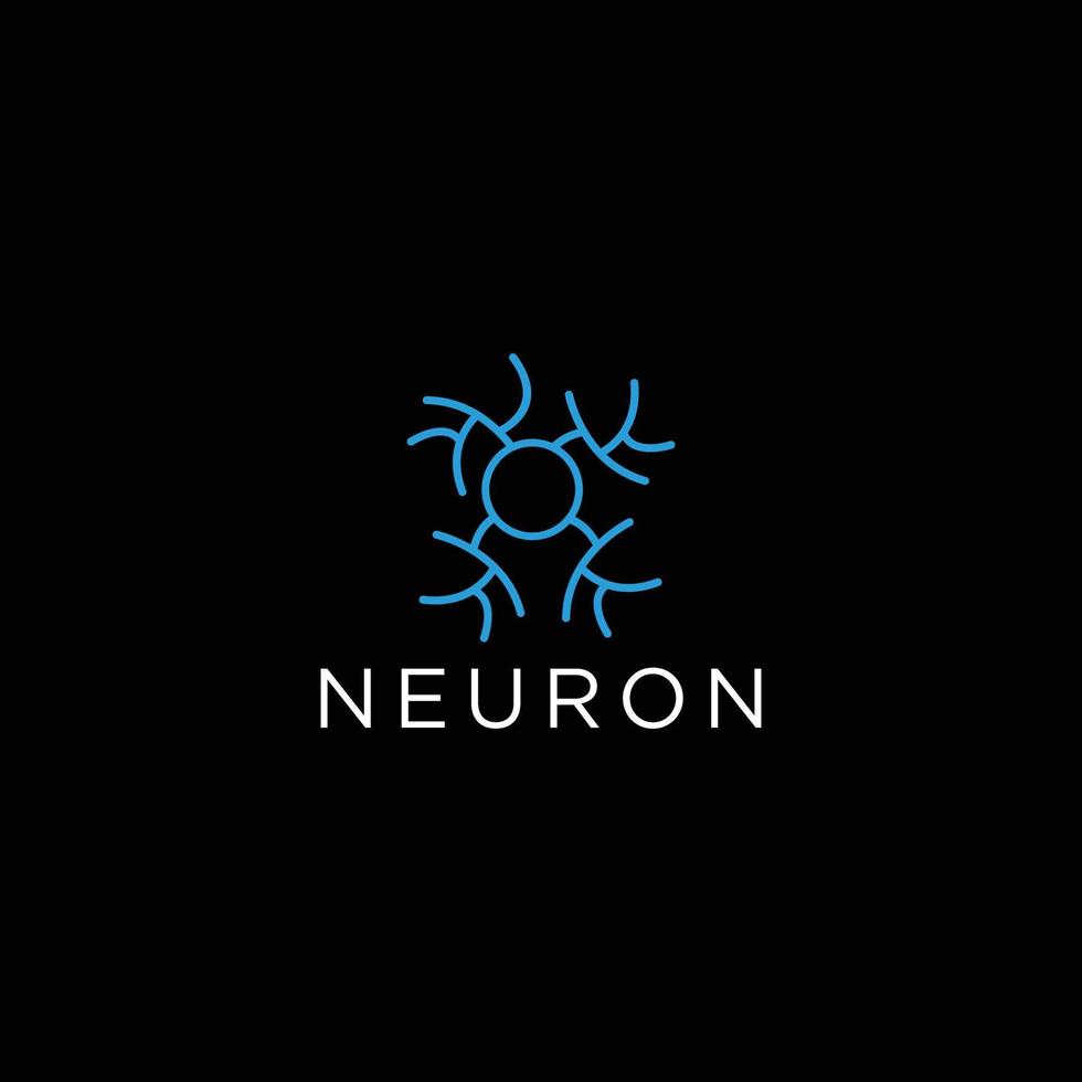 vector de diseño de icono de logotipo de neurona