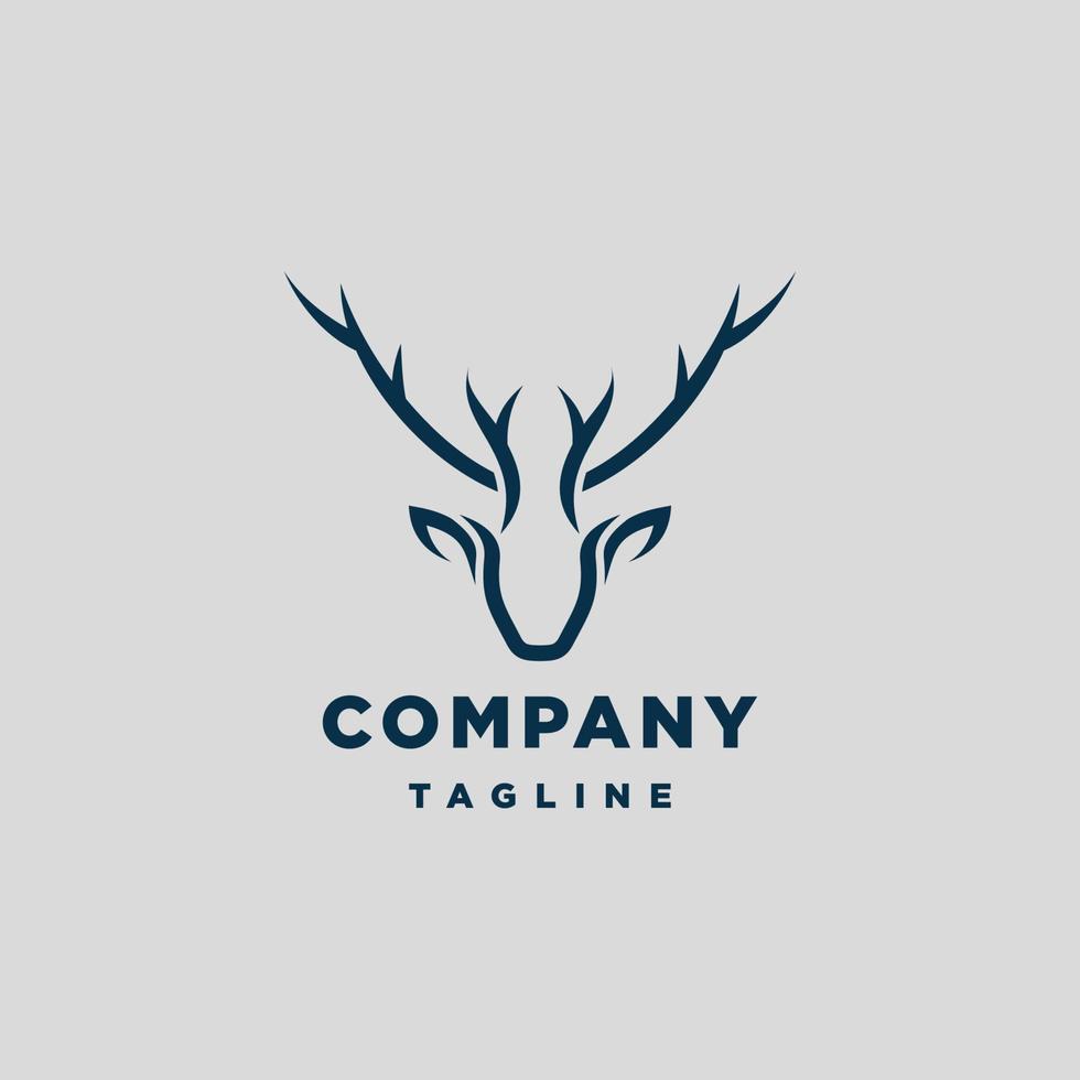 Deer head logo vector icon design template