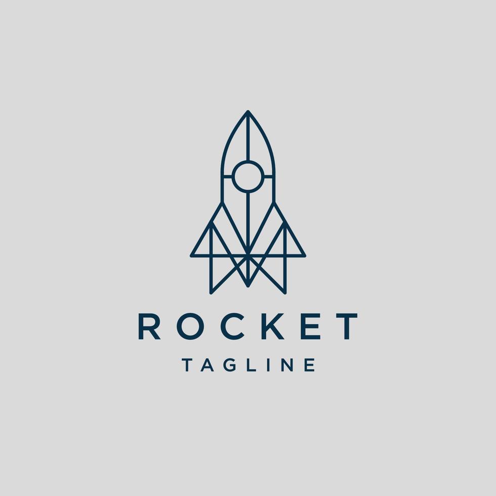 Rocket logo vector icon design template