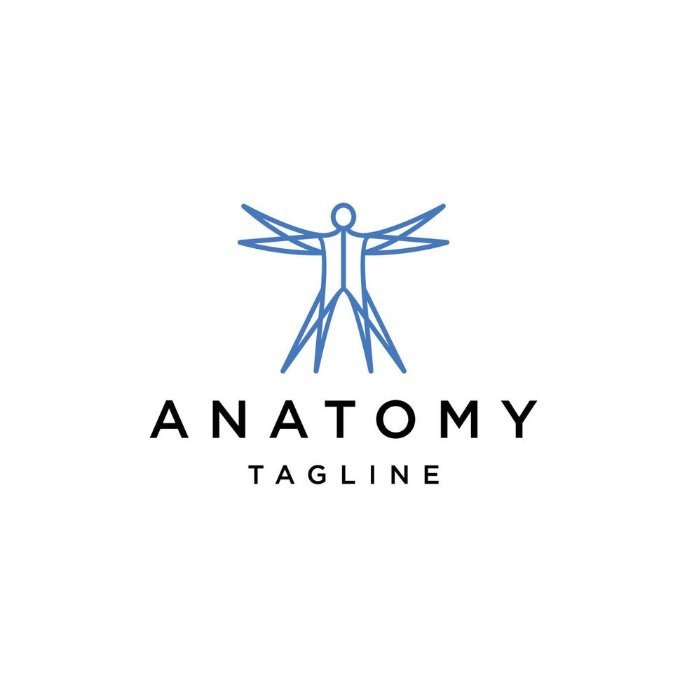 plantilla de vector de diseño de logotipo de anatomía del cuerpo humano