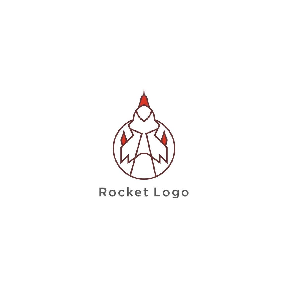Rocket Logo. Simple Rocket Line Icon vector
