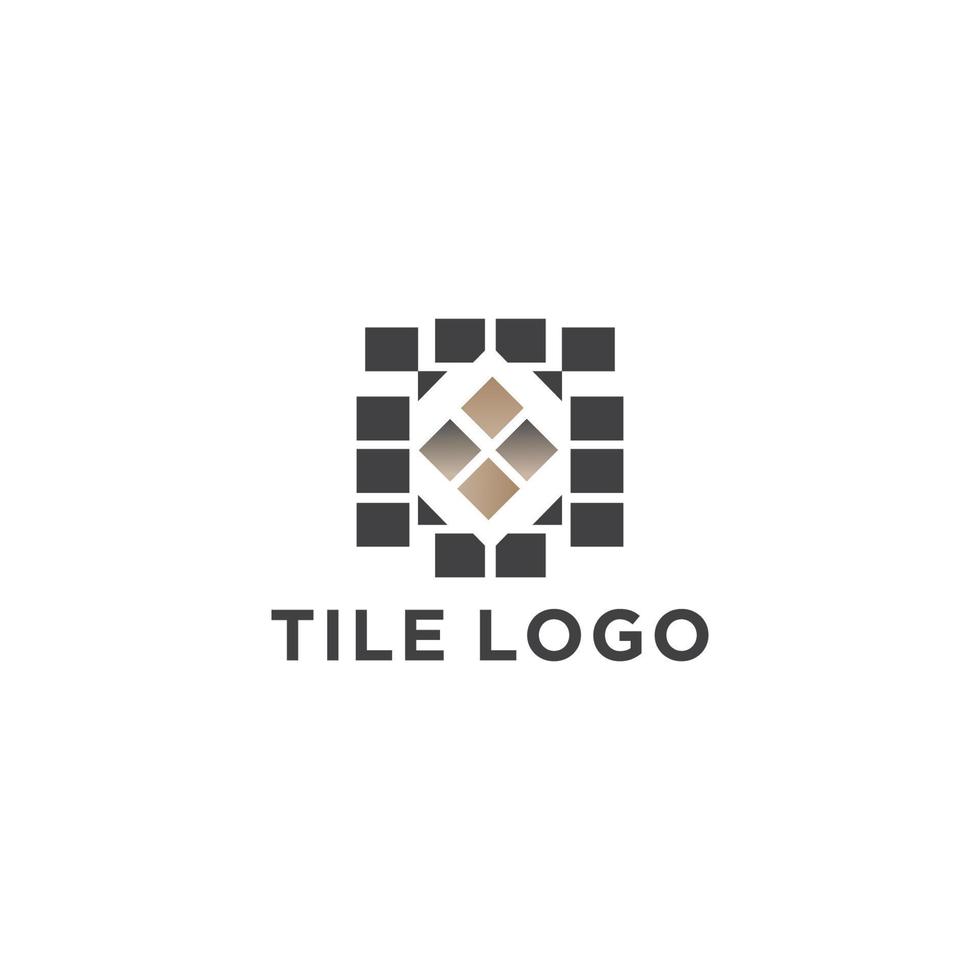 conjunto de logotipo de mosaicos con simple moderno vector