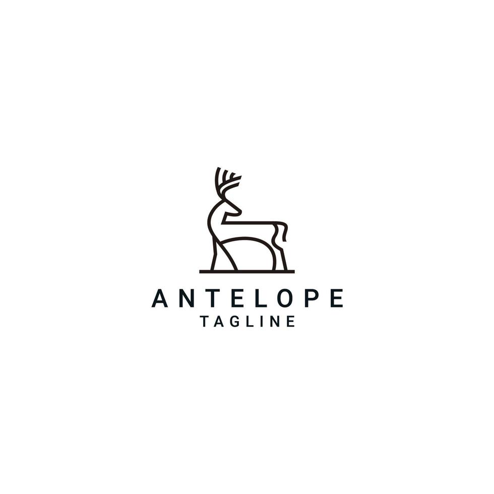 vector de icono de diseño de logotipo de antílope