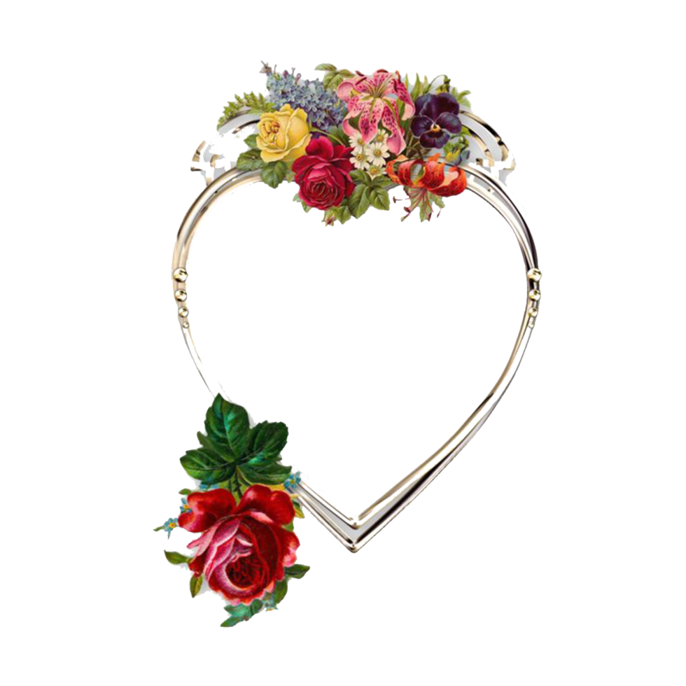 Free Heart with Flower Decorative Transparent Background 13929797 PNG
