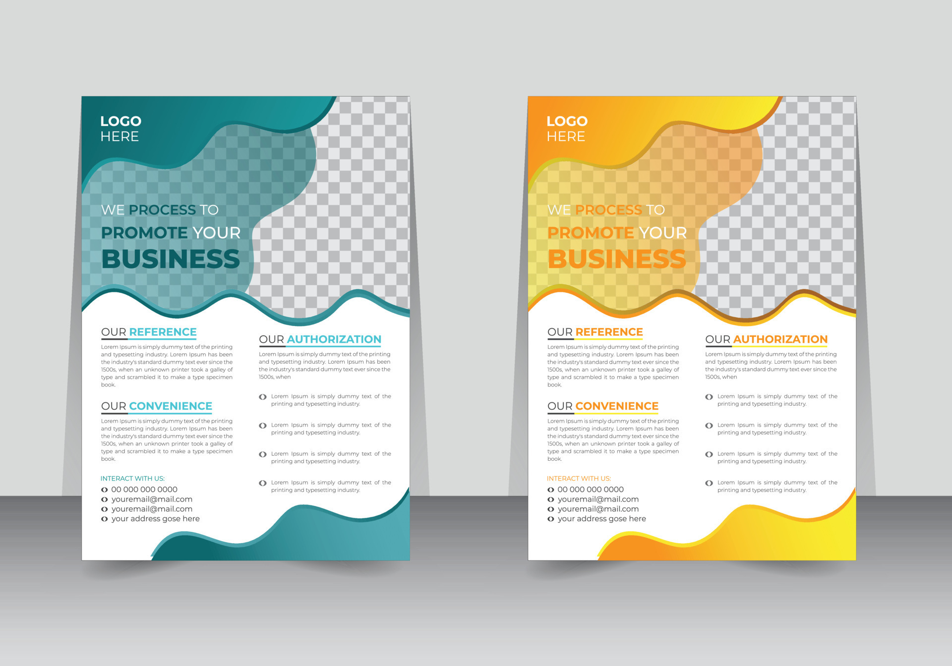 organization Flyer Template Design Presentation brush concept Poster