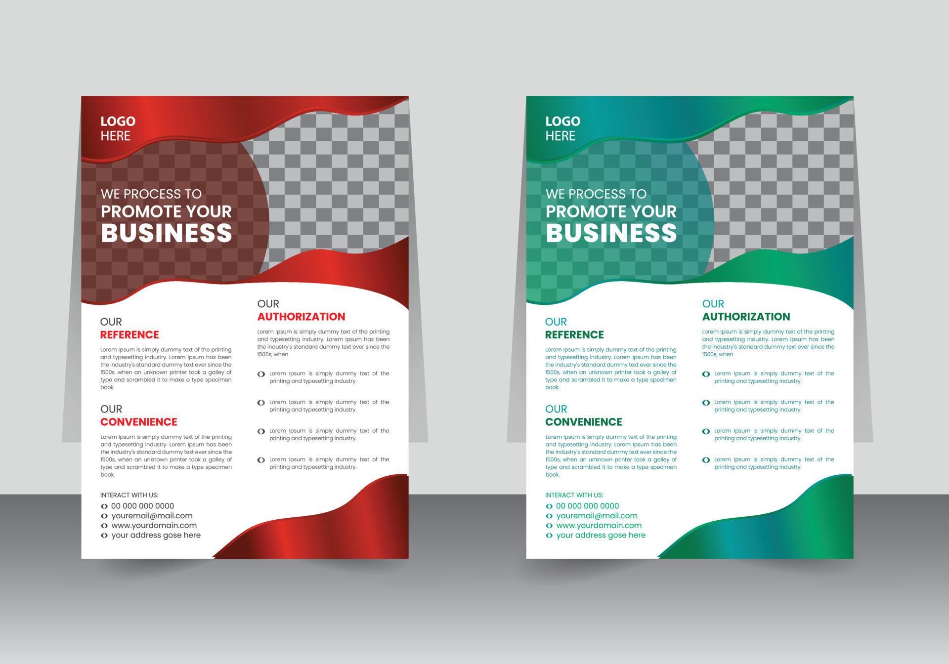 organization Flyer Template Design.Presentation brush concept, Poster