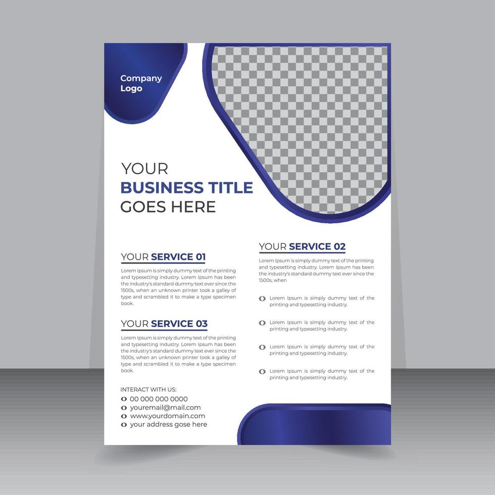 corporation Business Flyer Template Design Poster, Corporate, Flyer, layout modern size A4. vector