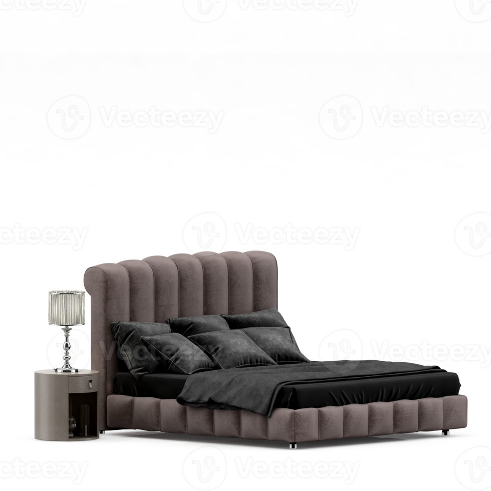 Isometric Bedroom 3D render png