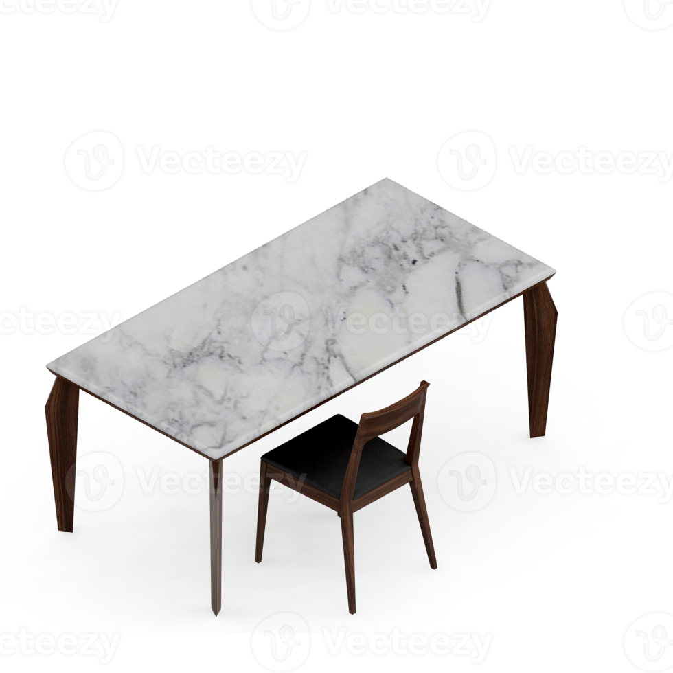 Isometric Table 3D render png
