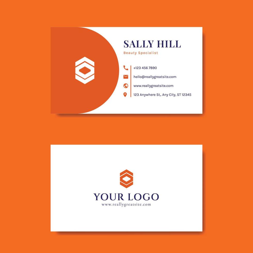 Modern Clean Business Card Template Good for Company, Business, Corporate, and Personal vector