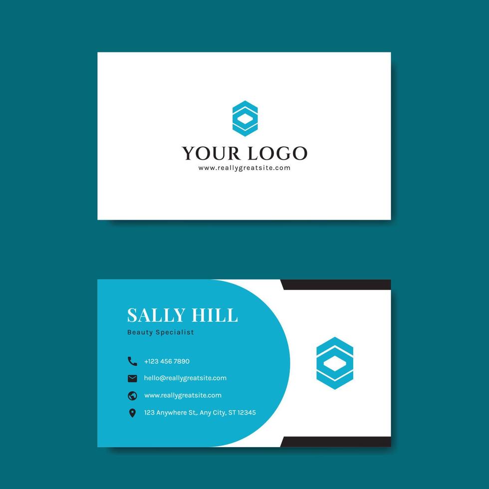 Modern Clean Business Card Template Good for Company, Business, Corporate, and Personal vector