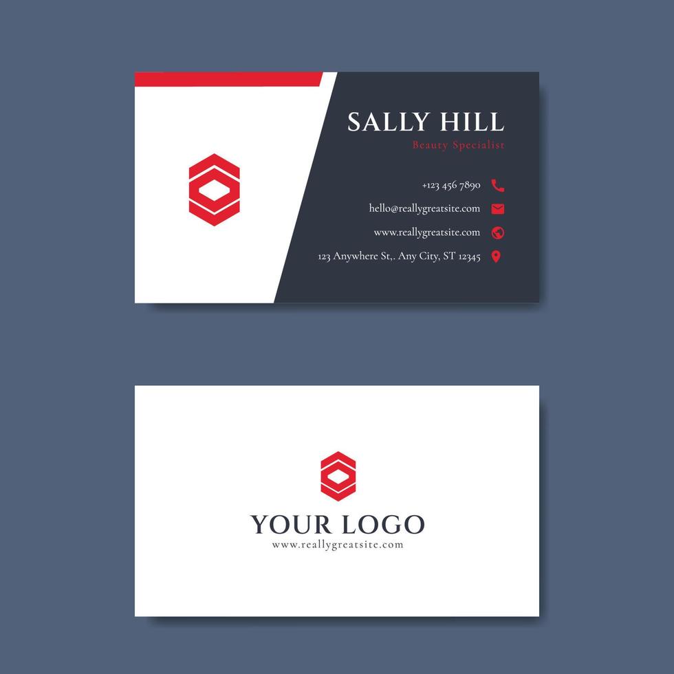 Modern Clean Business Card Template Good for Company, Business, Corporate, and Personal vector