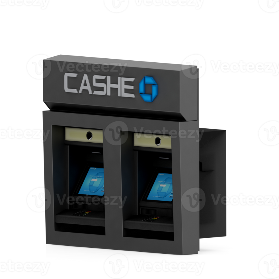 Isometric ATM 3D render png