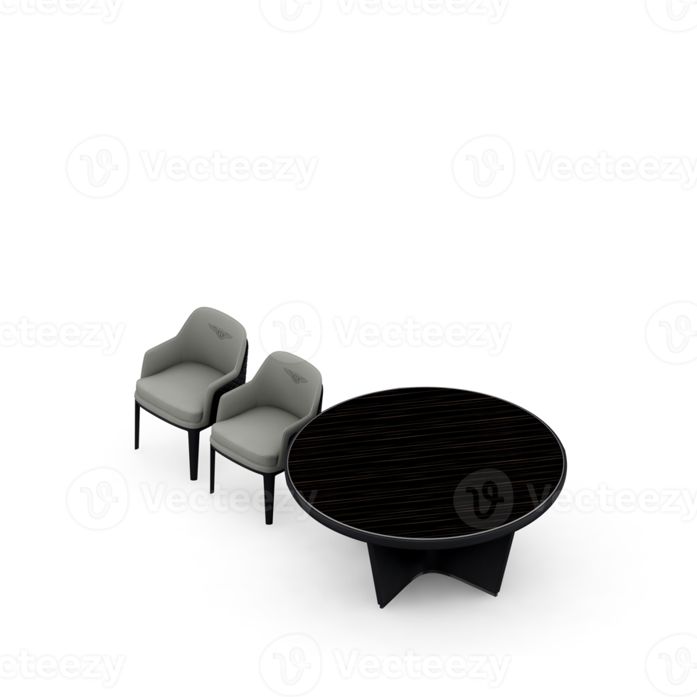 Isometric Table Set 3D render png