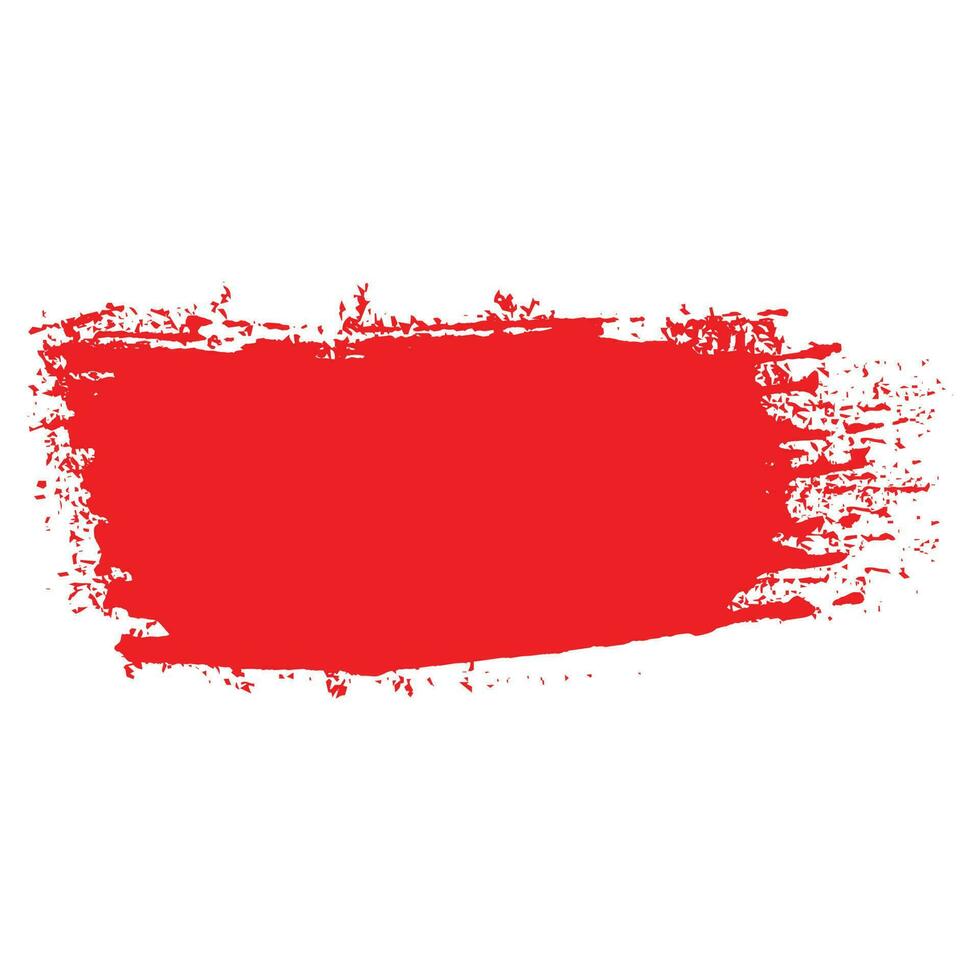 Abstract grunge red color brush stroke vector