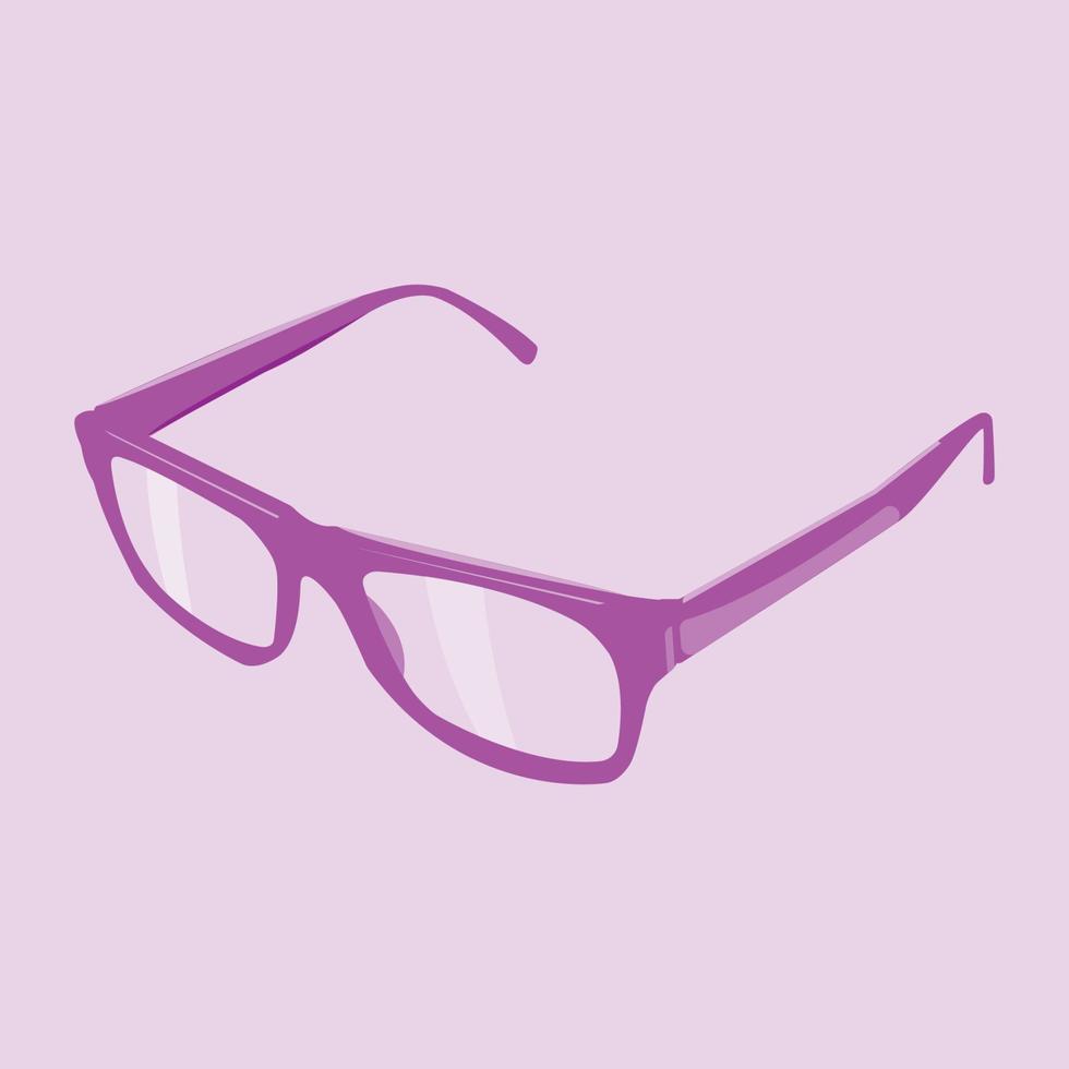 gafas de vector púrpura sobre fondo púrpura