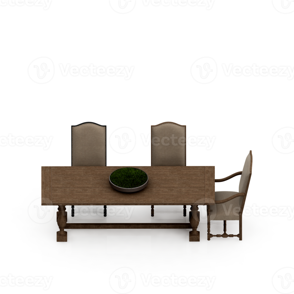 Isometric Table 3D render png