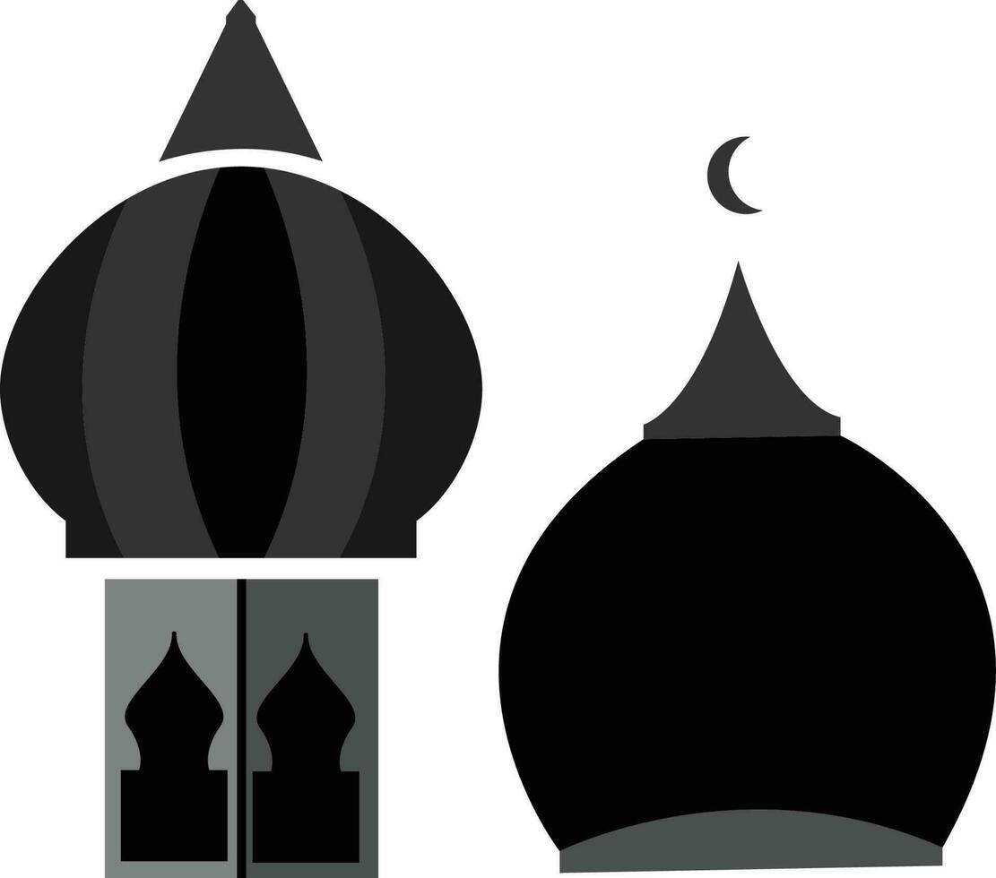 mezquita islámica moderna vector