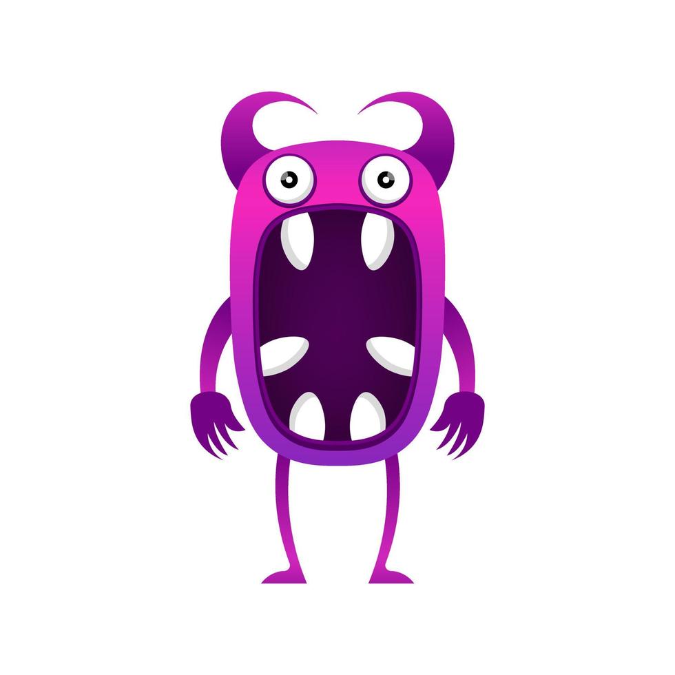 angry illustration monster design kawaii vector