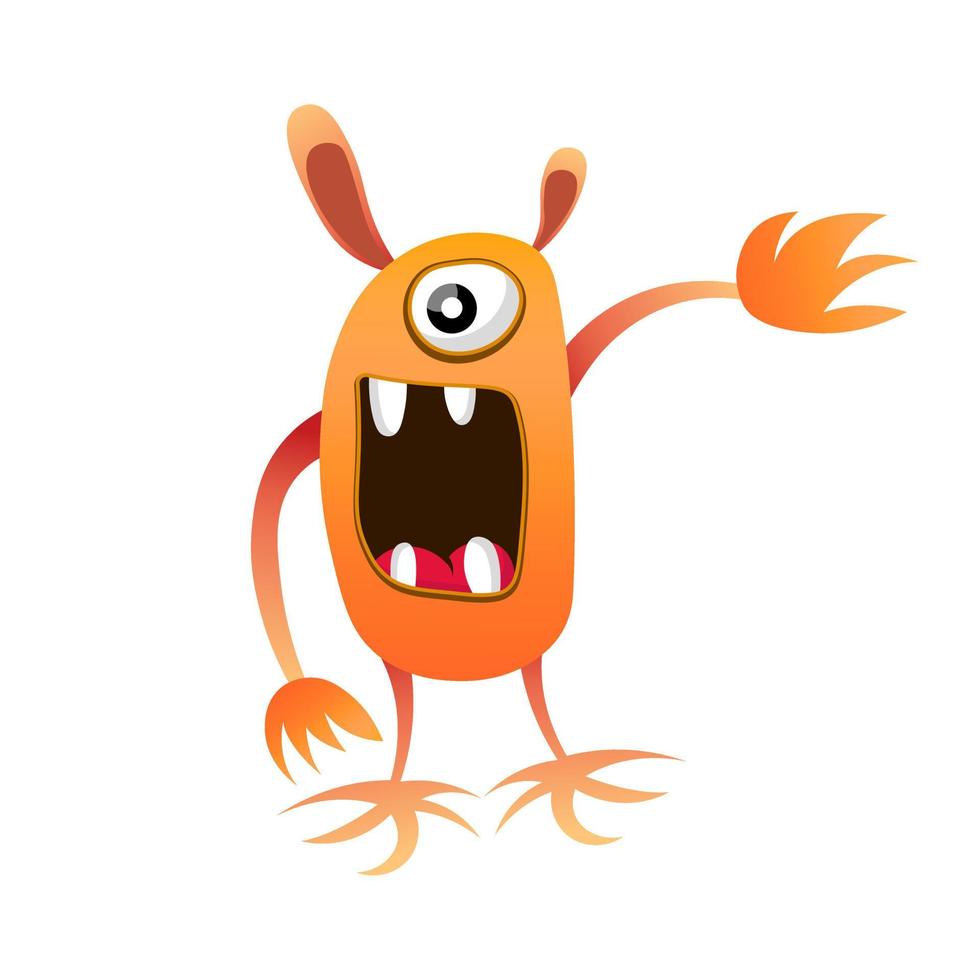 cute illustration design monster vector