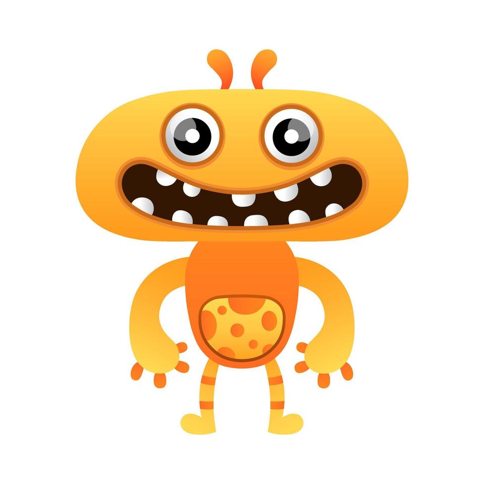 happy illustration monster design kawaii vector