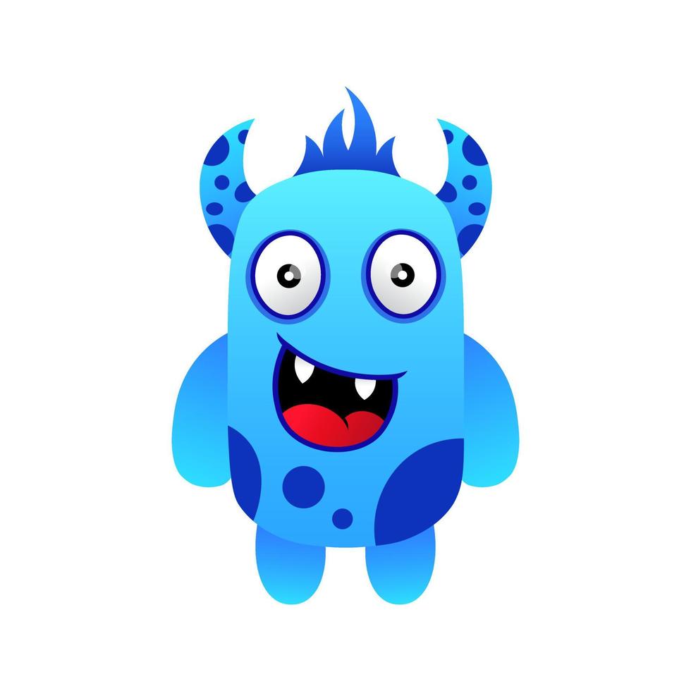 cute illustration mascot monster design kawaii vector