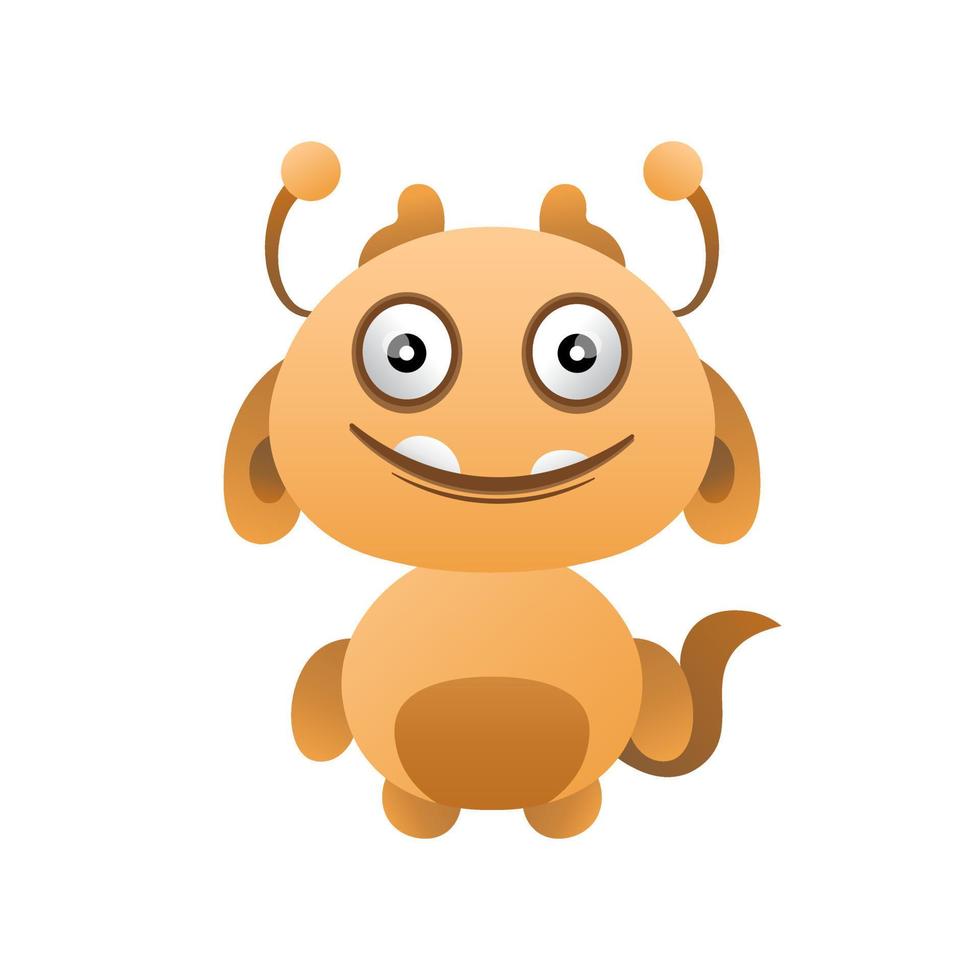 cute illustration design monster vector