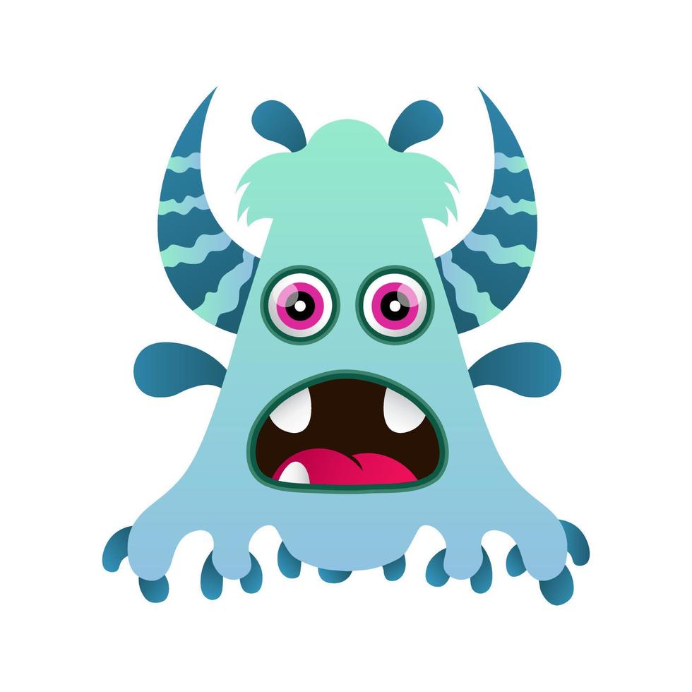 cute illustration design monster vector