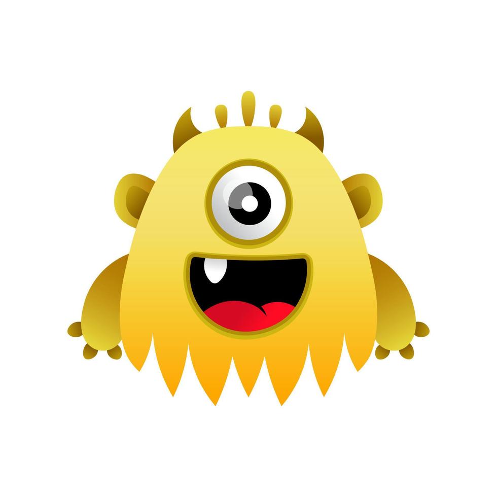 happy illustration monster design kawaii vector