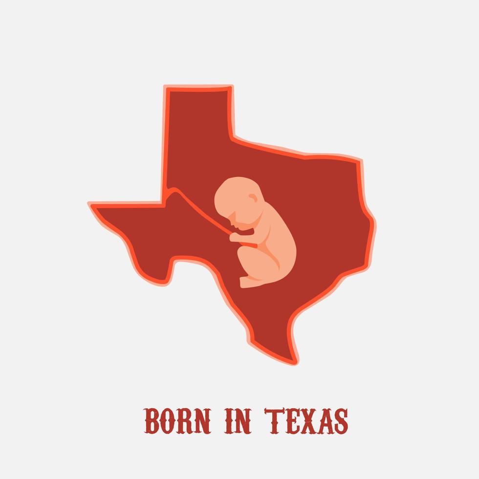 illustration vector of baby born in texas,born to be wild,perfect for print,etc.