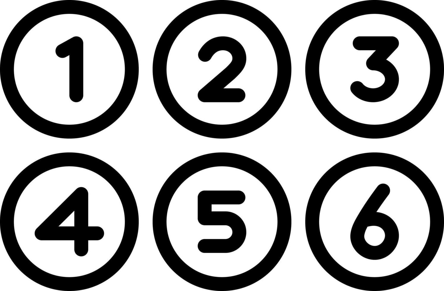 icono de línea para numerosos vector