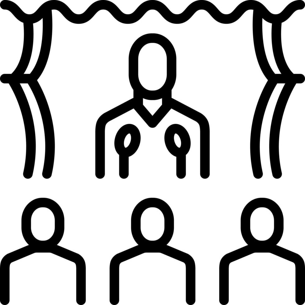 line icon for perform vector